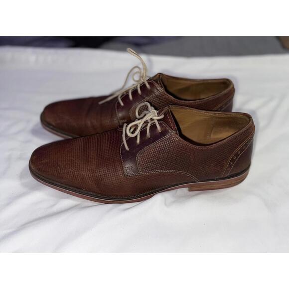 Giorgio Brutini Mens Jeffers 25043 Leather Woven Derby Shoes - Picture 3 of 8